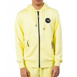 HELVETICA MP - KENETH JAUNE - SWEAT À CAPUCHE ZIPÉ CITRUS